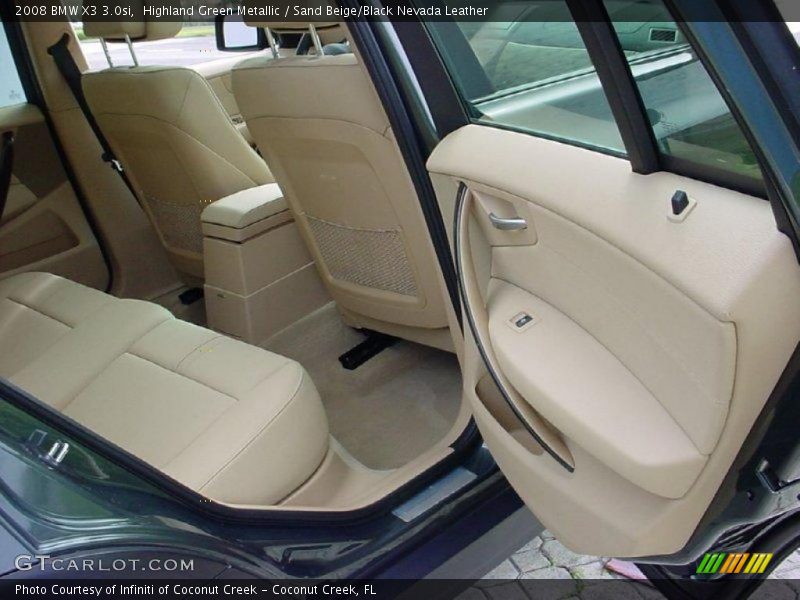 Highland Green Metallic / Sand Beige/Black Nevada Leather 2008 BMW X3 3.0si