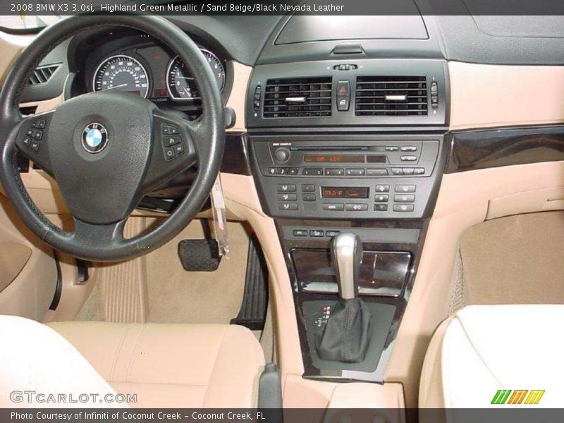 Highland Green Metallic / Sand Beige/Black Nevada Leather 2008 BMW X3 3.0si