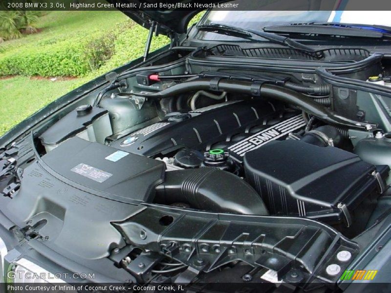 Highland Green Metallic / Sand Beige/Black Nevada Leather 2008 BMW X3 3.0si