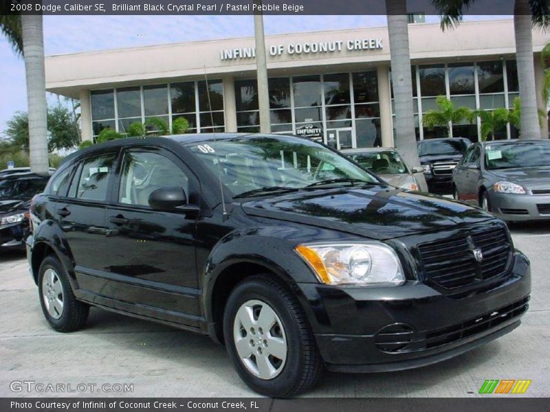 Brilliant Black Crystal Pearl / Pastel Pebble Beige 2008 Dodge Caliber SE