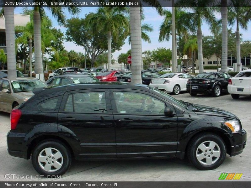 Brilliant Black Crystal Pearl / Pastel Pebble Beige 2008 Dodge Caliber SE