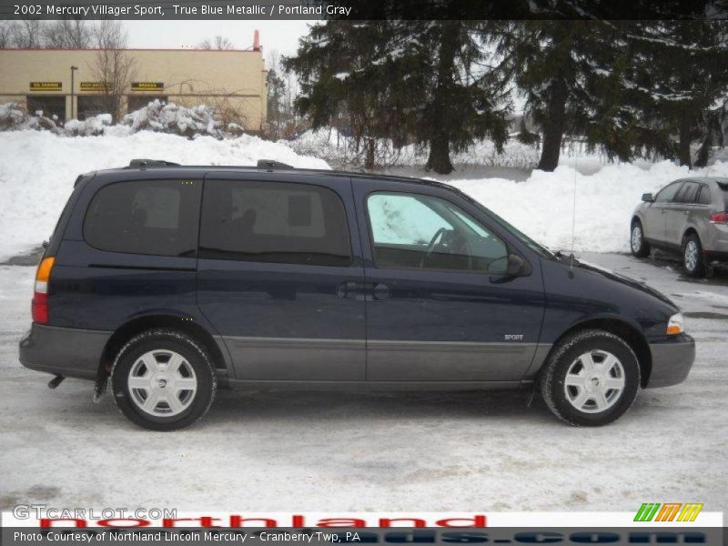 True Blue Metallic / Portland Gray 2002 Mercury Villager Sport