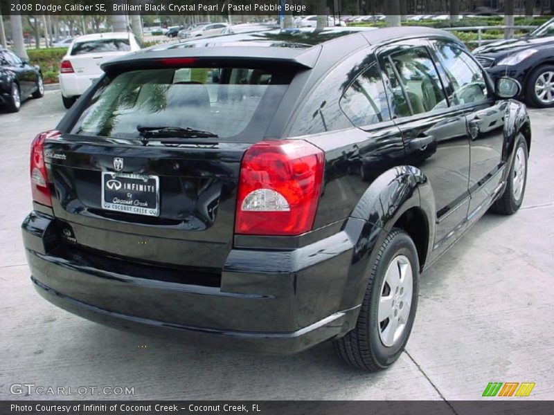 Brilliant Black Crystal Pearl / Pastel Pebble Beige 2008 Dodge Caliber SE