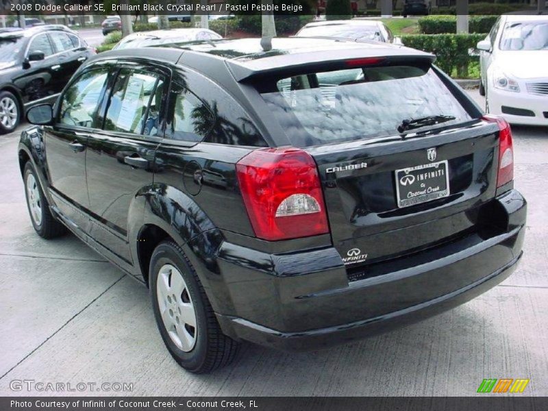 Brilliant Black Crystal Pearl / Pastel Pebble Beige 2008 Dodge Caliber SE