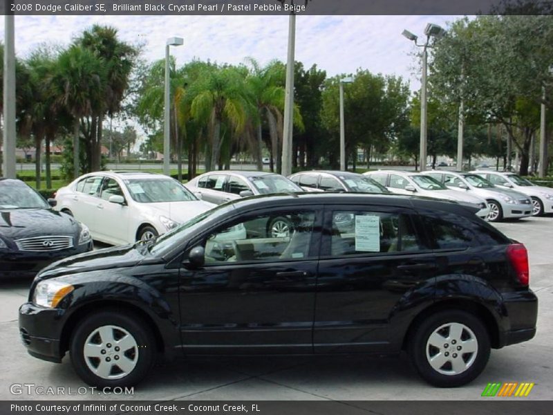 Brilliant Black Crystal Pearl / Pastel Pebble Beige 2008 Dodge Caliber SE