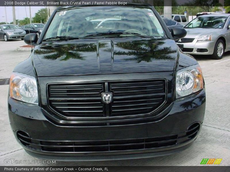 Brilliant Black Crystal Pearl / Pastel Pebble Beige 2008 Dodge Caliber SE