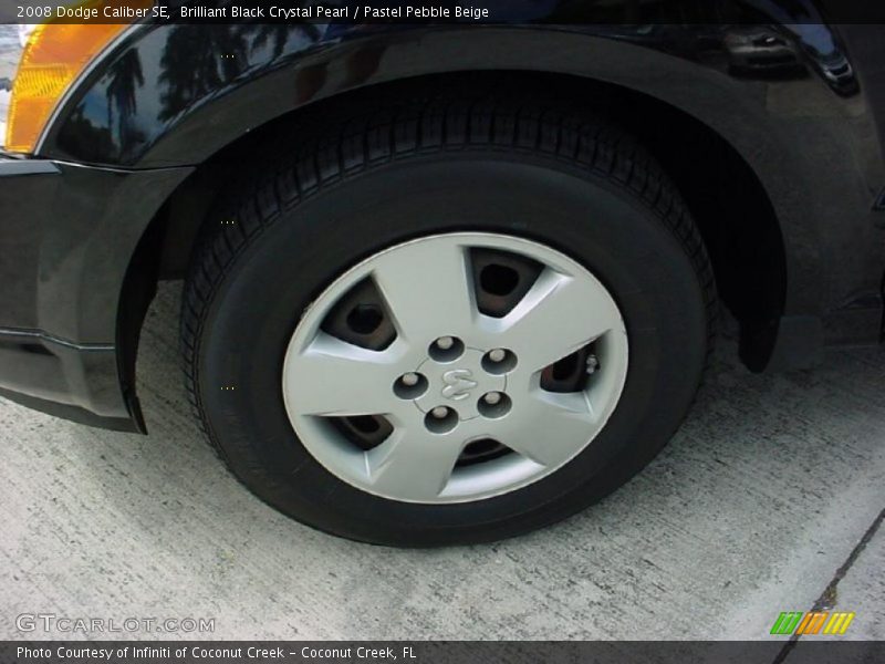 Brilliant Black Crystal Pearl / Pastel Pebble Beige 2008 Dodge Caliber SE