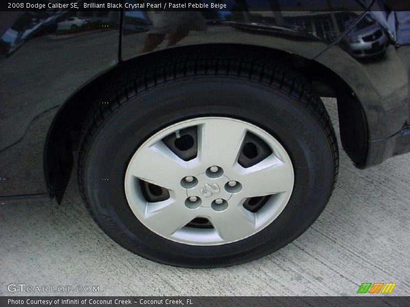 Brilliant Black Crystal Pearl / Pastel Pebble Beige 2008 Dodge Caliber SE