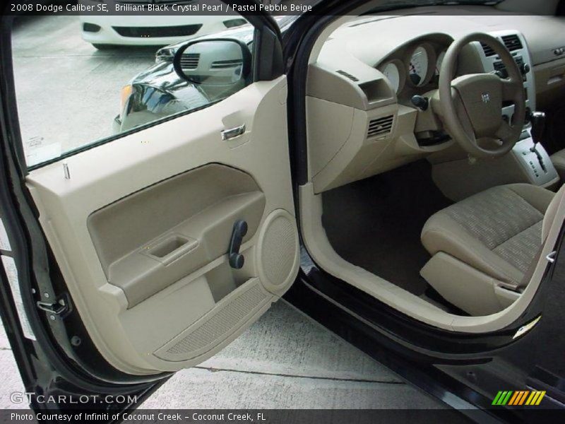 Brilliant Black Crystal Pearl / Pastel Pebble Beige 2008 Dodge Caliber SE