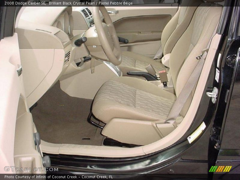 Brilliant Black Crystal Pearl / Pastel Pebble Beige 2008 Dodge Caliber SE