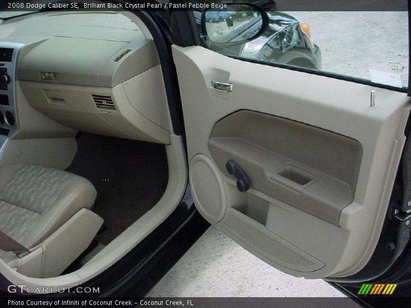 Brilliant Black Crystal Pearl / Pastel Pebble Beige 2008 Dodge Caliber SE