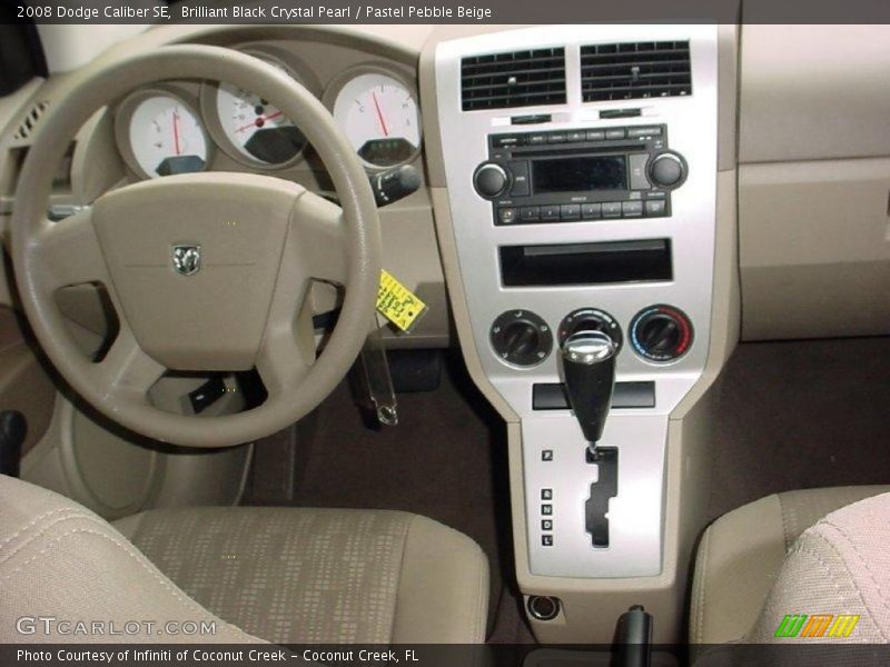 Brilliant Black Crystal Pearl / Pastel Pebble Beige 2008 Dodge Caliber SE