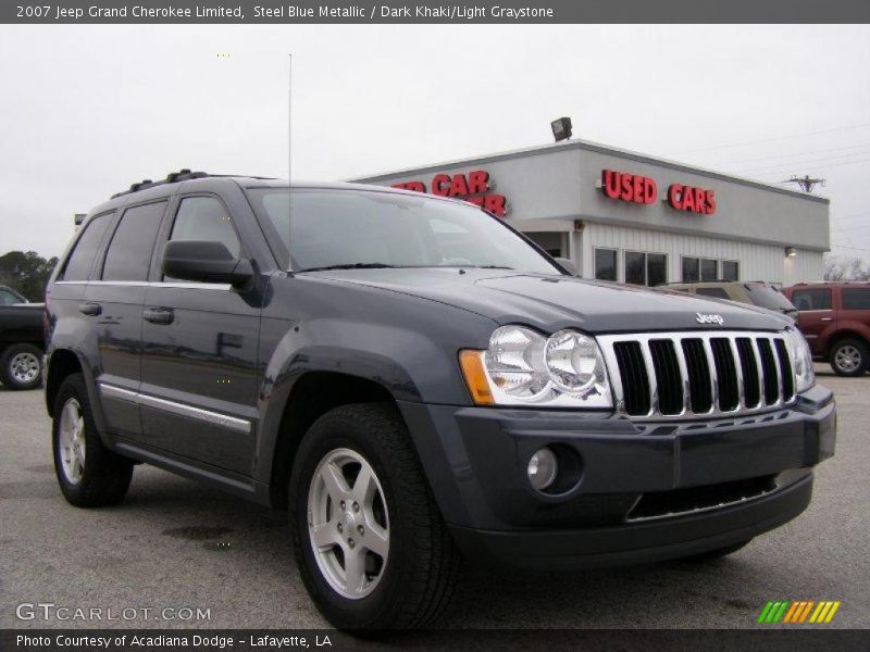 Steel Blue Metallic / Dark Khaki/Light Graystone 2007 Jeep Grand Cherokee Limited