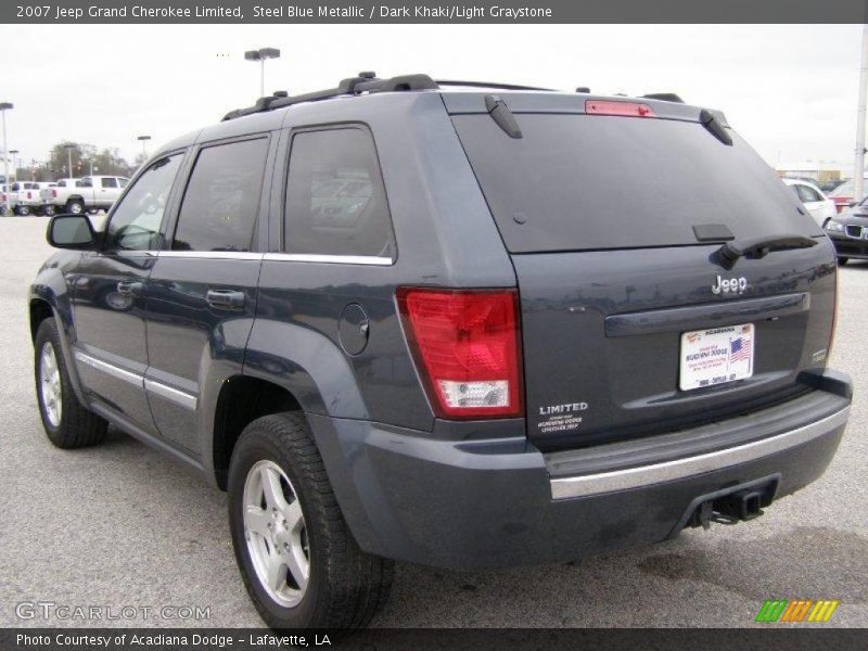 Steel Blue Metallic / Dark Khaki/Light Graystone 2007 Jeep Grand Cherokee Limited