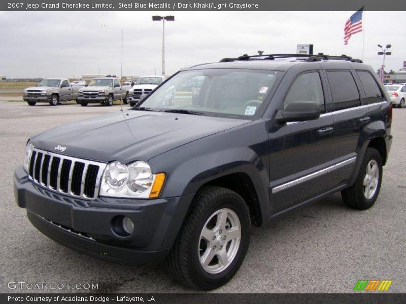 Steel Blue Metallic / Dark Khaki/Light Graystone 2007 Jeep Grand Cherokee Limited