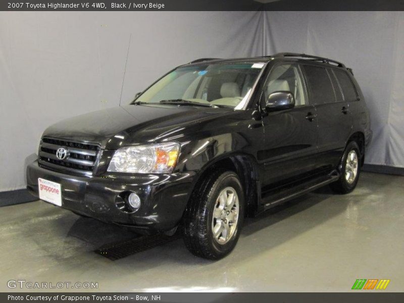 Black / Ivory Beige 2007 Toyota Highlander V6 4WD