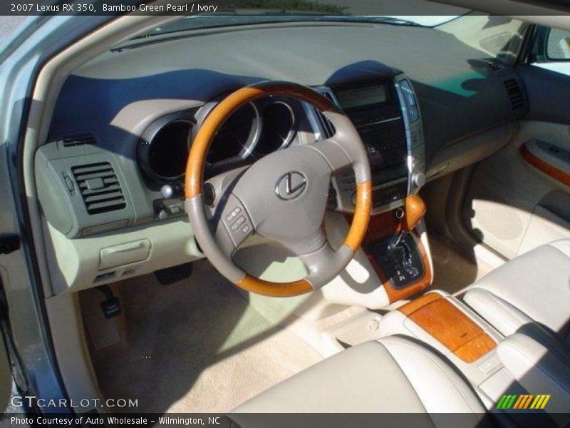 Bamboo Green Pearl / Ivory 2007 Lexus RX 350