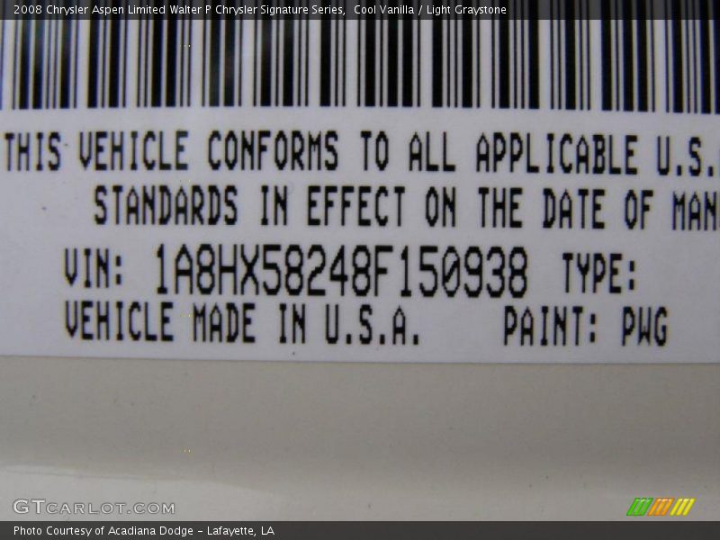 Cool Vanilla / Light Graystone 2008 Chrysler Aspen Limited Walter P Chrysler Signature Series