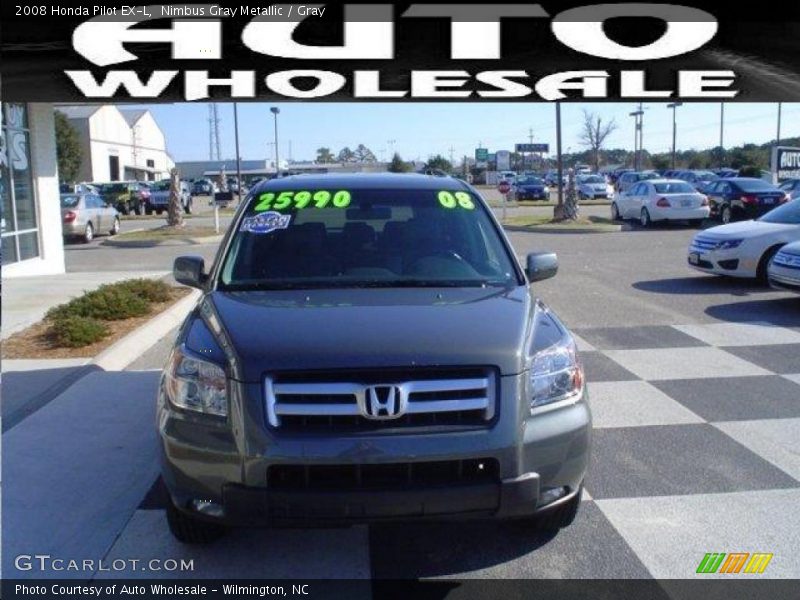 Nimbus Gray Metallic / Gray 2008 Honda Pilot EX-L