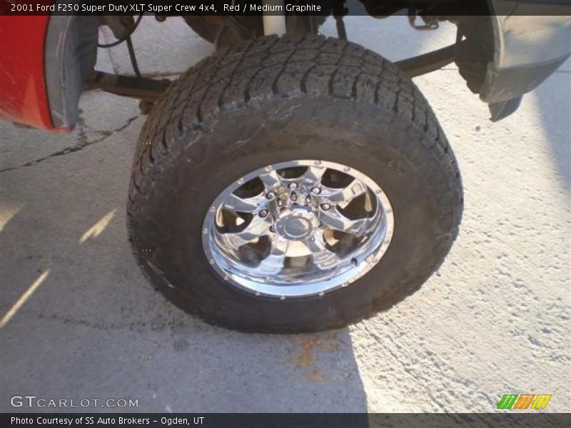 Red / Medium Graphite 2001 Ford F250 Super Duty XLT Super Crew 4x4