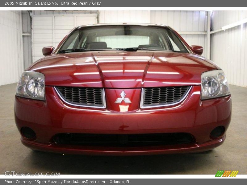 Ultra Red Pearl / Gray 2005 Mitsubishi Galant LS V6