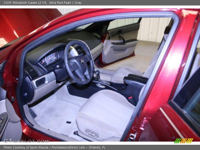 Ultra Red Pearl / Gray 2005 Mitsubishi Galant LS V6