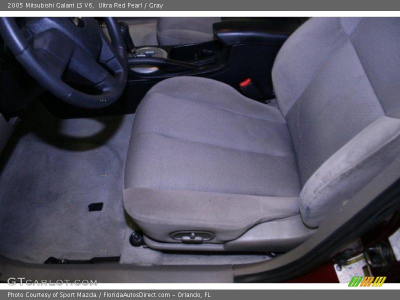 Ultra Red Pearl / Gray 2005 Mitsubishi Galant LS V6