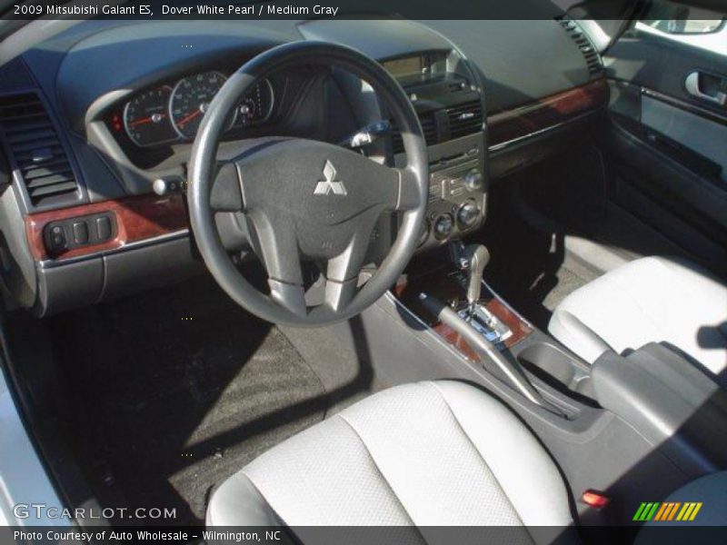 Dover White Pearl / Medium Gray 2009 Mitsubishi Galant ES