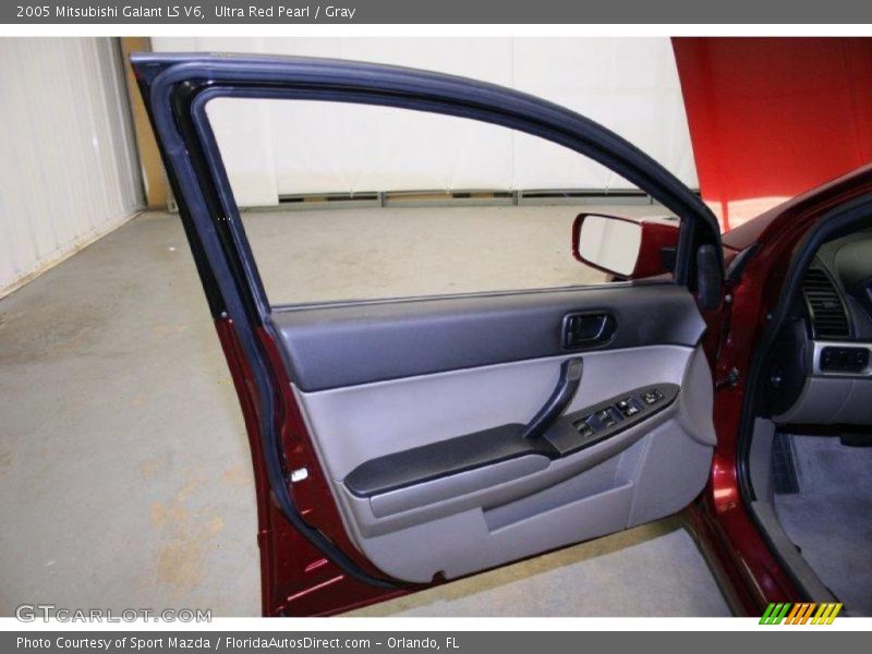 Ultra Red Pearl / Gray 2005 Mitsubishi Galant LS V6