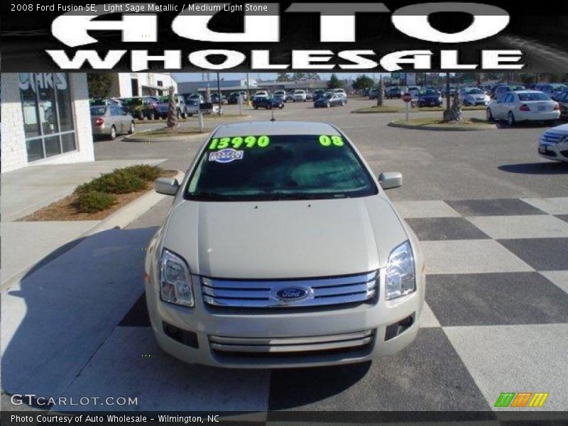 Light Sage Metallic / Medium Light Stone 2008 Ford Fusion SE