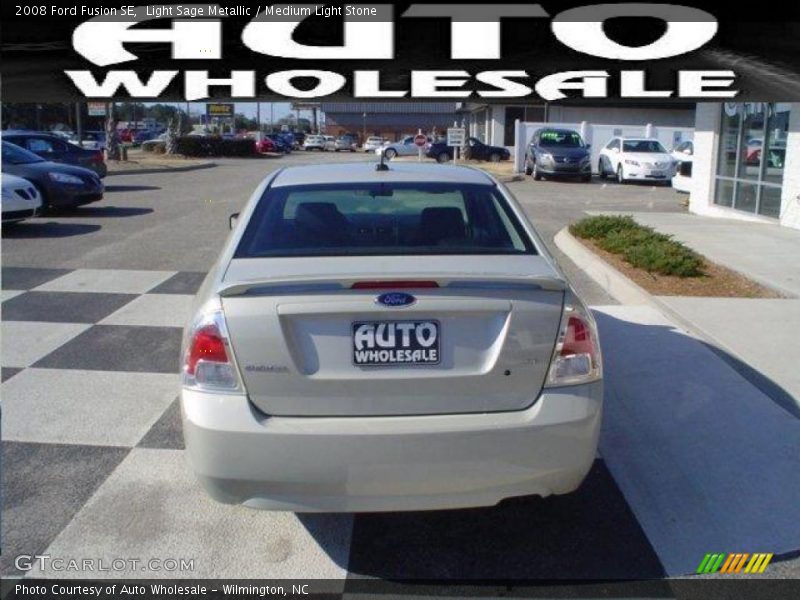 Light Sage Metallic / Medium Light Stone 2008 Ford Fusion SE