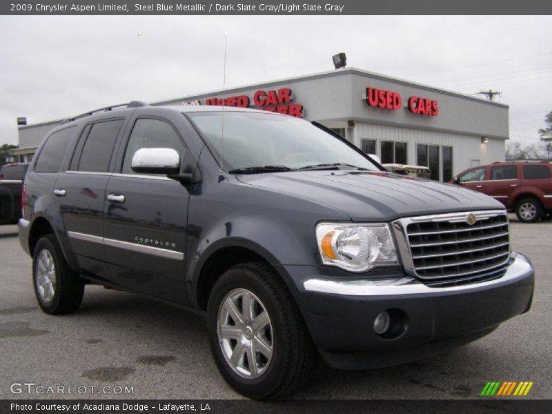 Steel Blue Metallic / Dark Slate Gray/Light Slate Gray 2009 Chrysler Aspen Limited