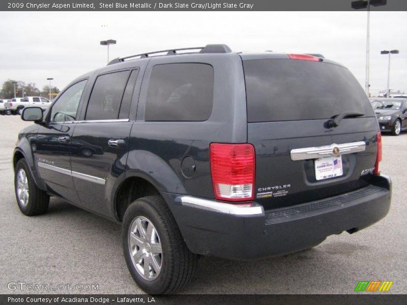 Steel Blue Metallic / Dark Slate Gray/Light Slate Gray 2009 Chrysler Aspen Limited