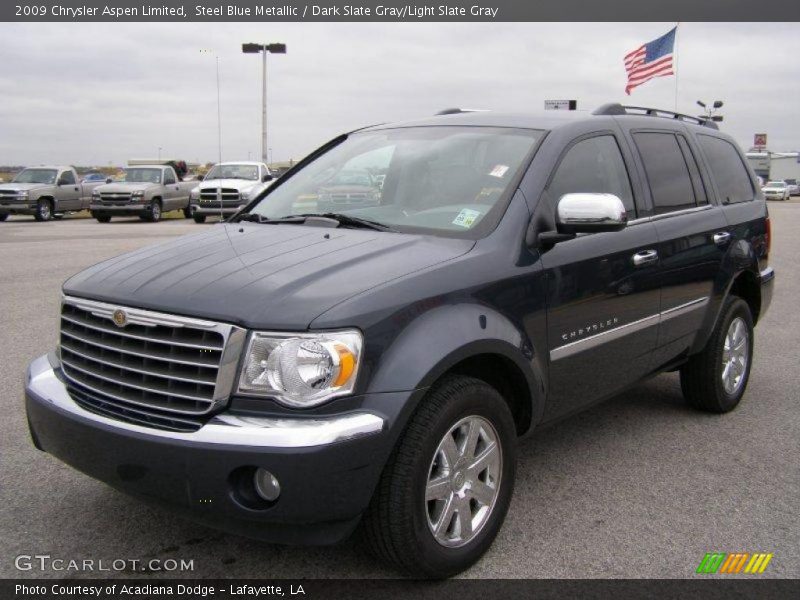 Steel Blue Metallic / Dark Slate Gray/Light Slate Gray 2009 Chrysler Aspen Limited