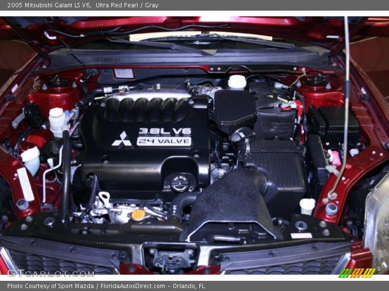 Ultra Red Pearl / Gray 2005 Mitsubishi Galant LS V6