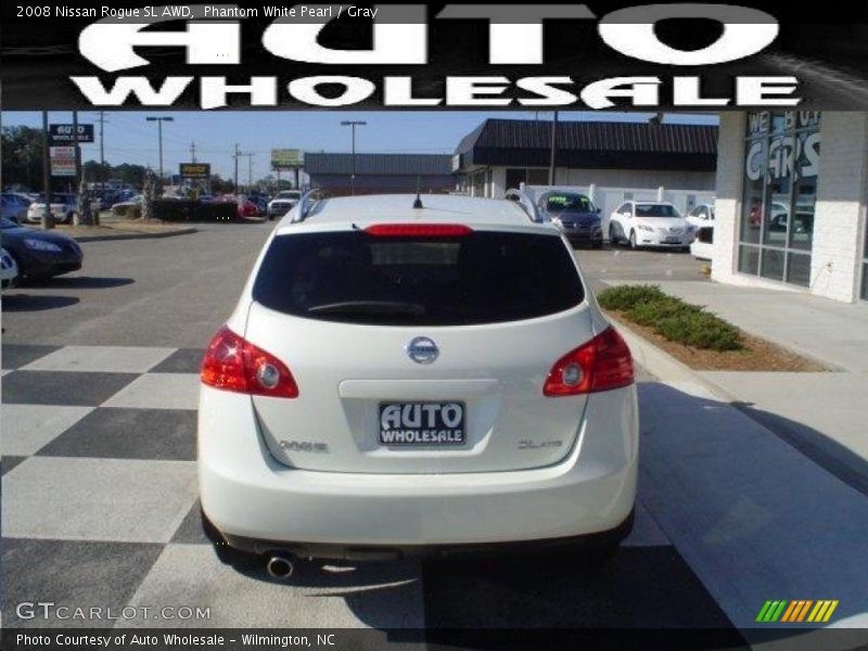 Phantom White Pearl / Gray 2008 Nissan Rogue SL AWD