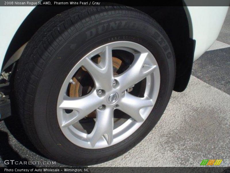 Phantom White Pearl / Gray 2008 Nissan Rogue SL AWD