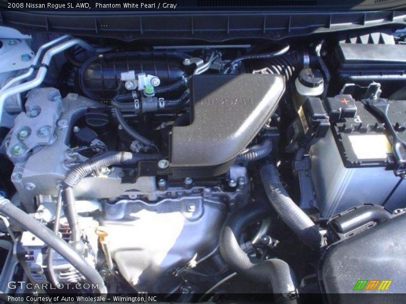 Phantom White Pearl / Gray 2008 Nissan Rogue SL AWD