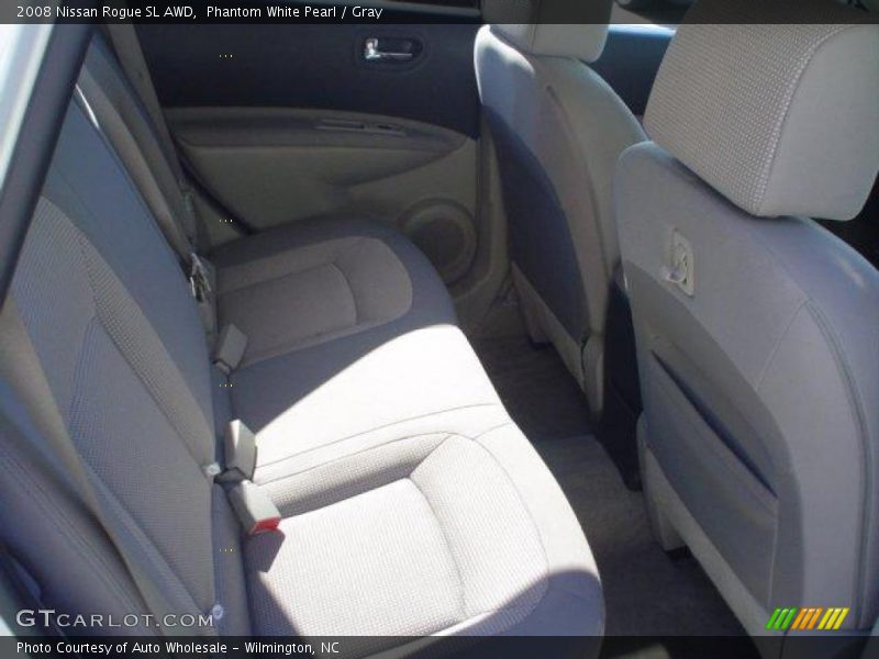Phantom White Pearl / Gray 2008 Nissan Rogue SL AWD
