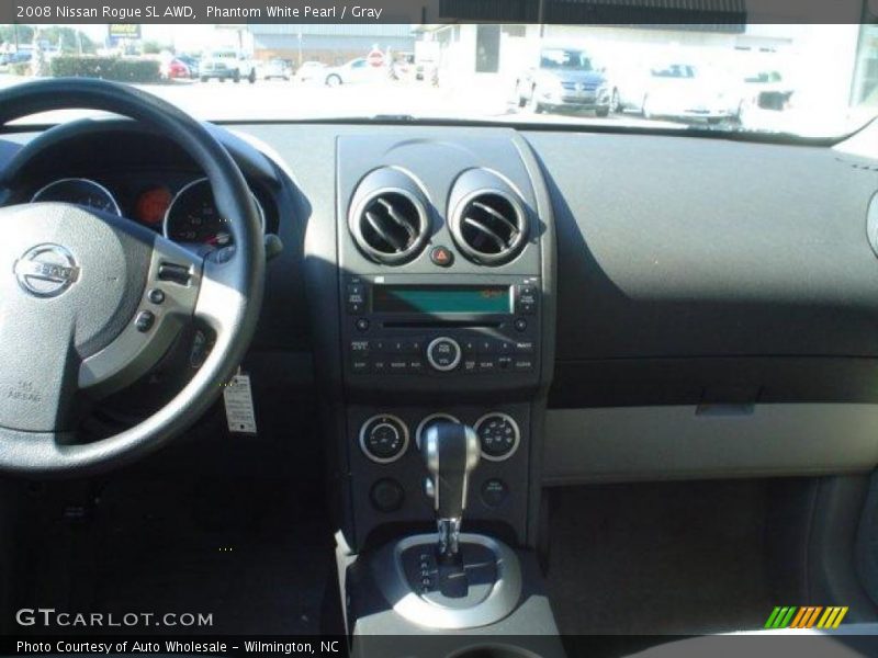 Phantom White Pearl / Gray 2008 Nissan Rogue SL AWD