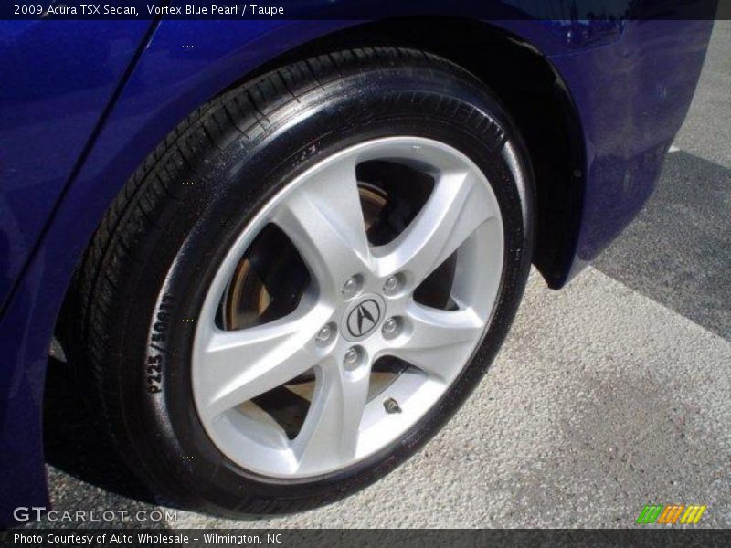 Vortex Blue Pearl / Taupe 2009 Acura TSX Sedan
