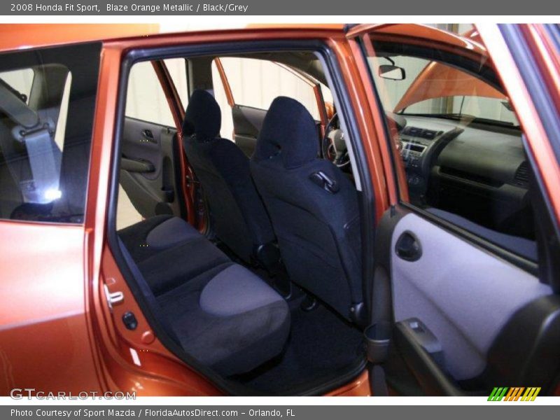 Blaze Orange Metallic / Black/Grey 2008 Honda Fit Sport
