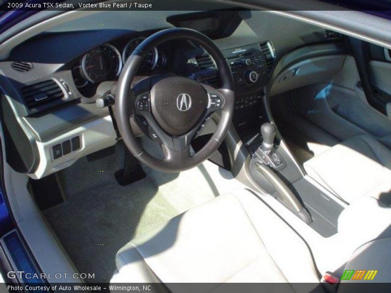 Vortex Blue Pearl / Taupe 2009 Acura TSX Sedan
