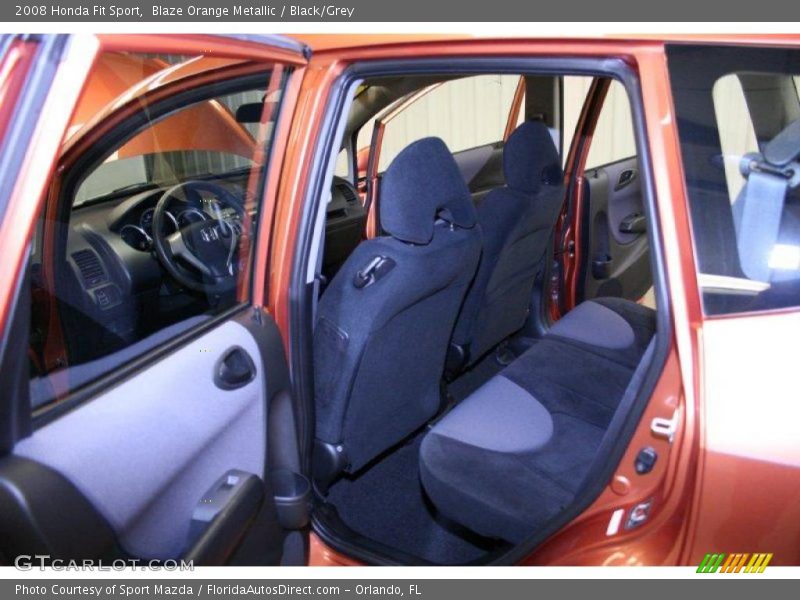 Blaze Orange Metallic / Black/Grey 2008 Honda Fit Sport