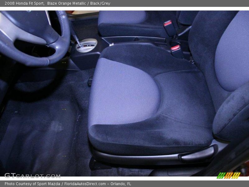 Blaze Orange Metallic / Black/Grey 2008 Honda Fit Sport