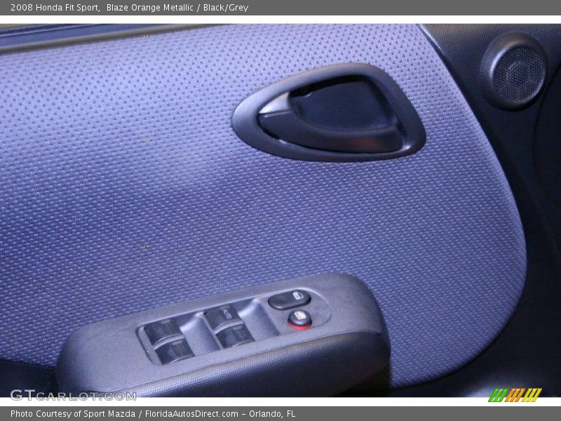 Blaze Orange Metallic / Black/Grey 2008 Honda Fit Sport