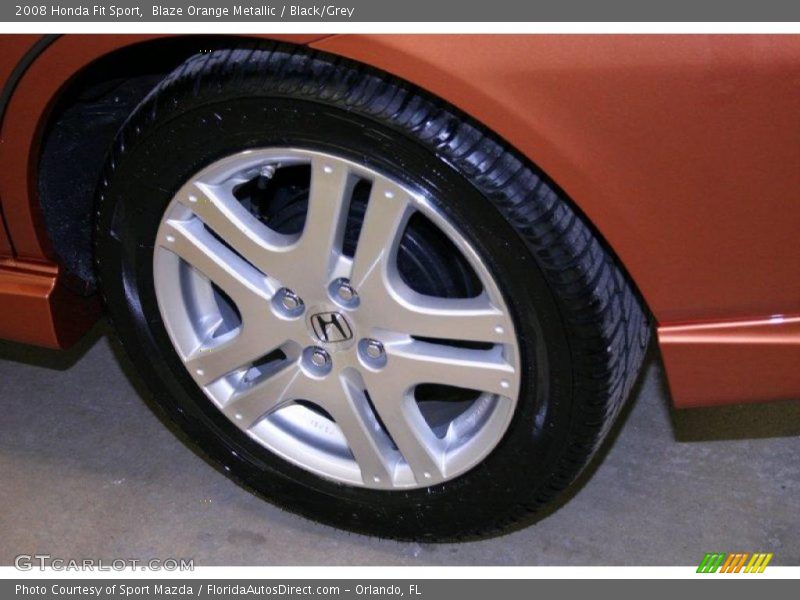 Blaze Orange Metallic / Black/Grey 2008 Honda Fit Sport