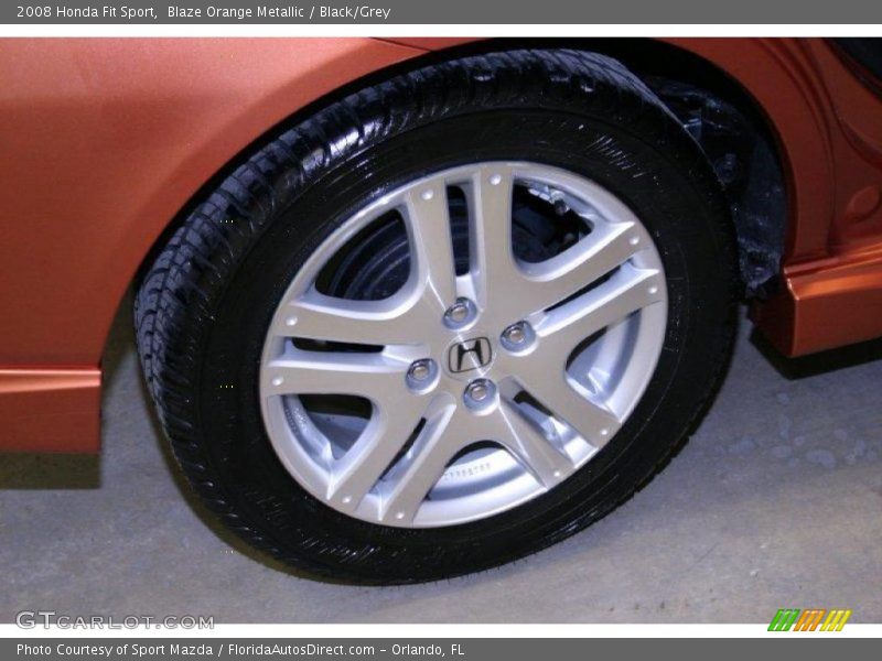 Blaze Orange Metallic / Black/Grey 2008 Honda Fit Sport