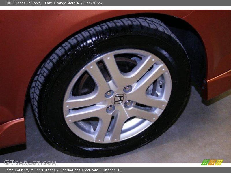 Blaze Orange Metallic / Black/Grey 2008 Honda Fit Sport