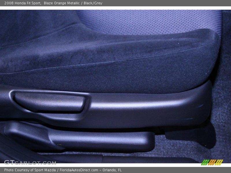 Blaze Orange Metallic / Black/Grey 2008 Honda Fit Sport
